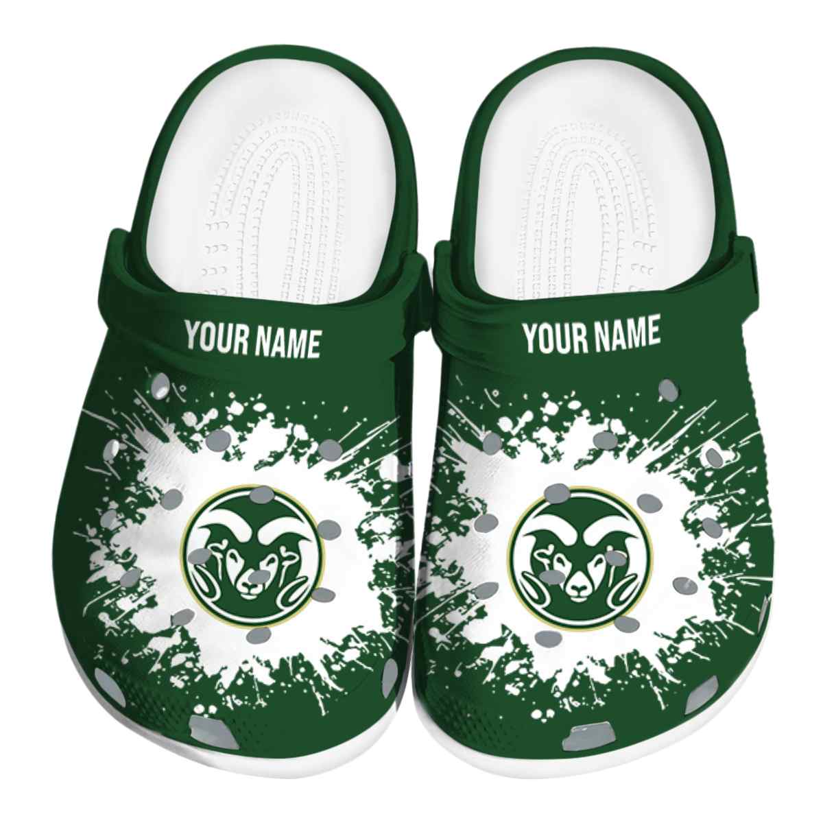 Colorado State Rams NCAA Sport Crocs Crocband Clogs Shoes Comfortable For Men Women and Kids