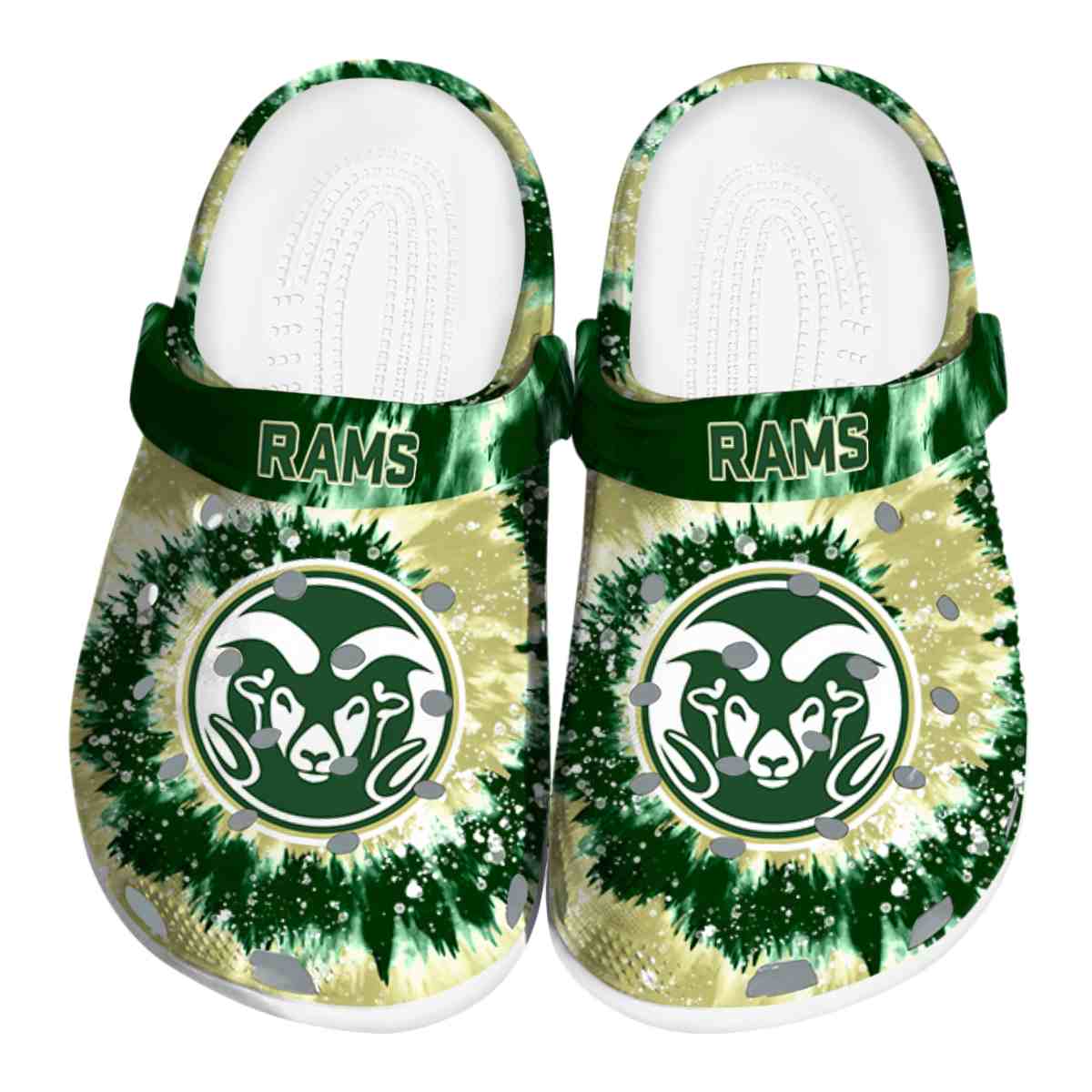 Colorado State Rams NCAA Sport Crocs Crocband Clogs Shoes Comfortable For Men Women and Kids