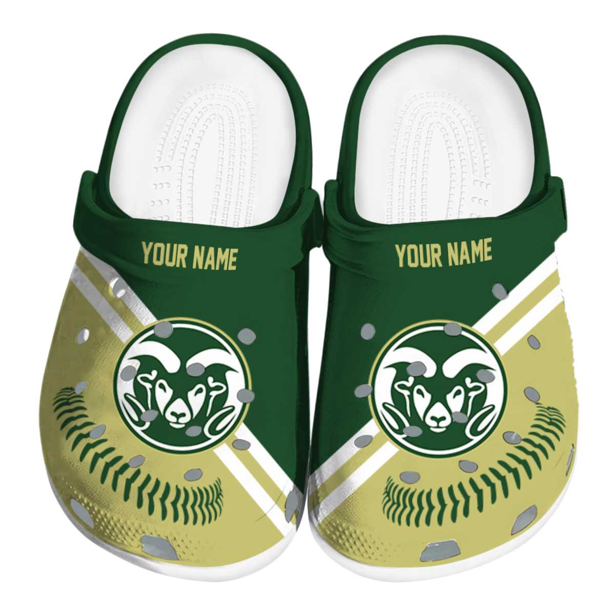 Colorado State Rams NCAA Sport Crocs Crocband Clogs Shoes Comfortable For Men Women and Kids