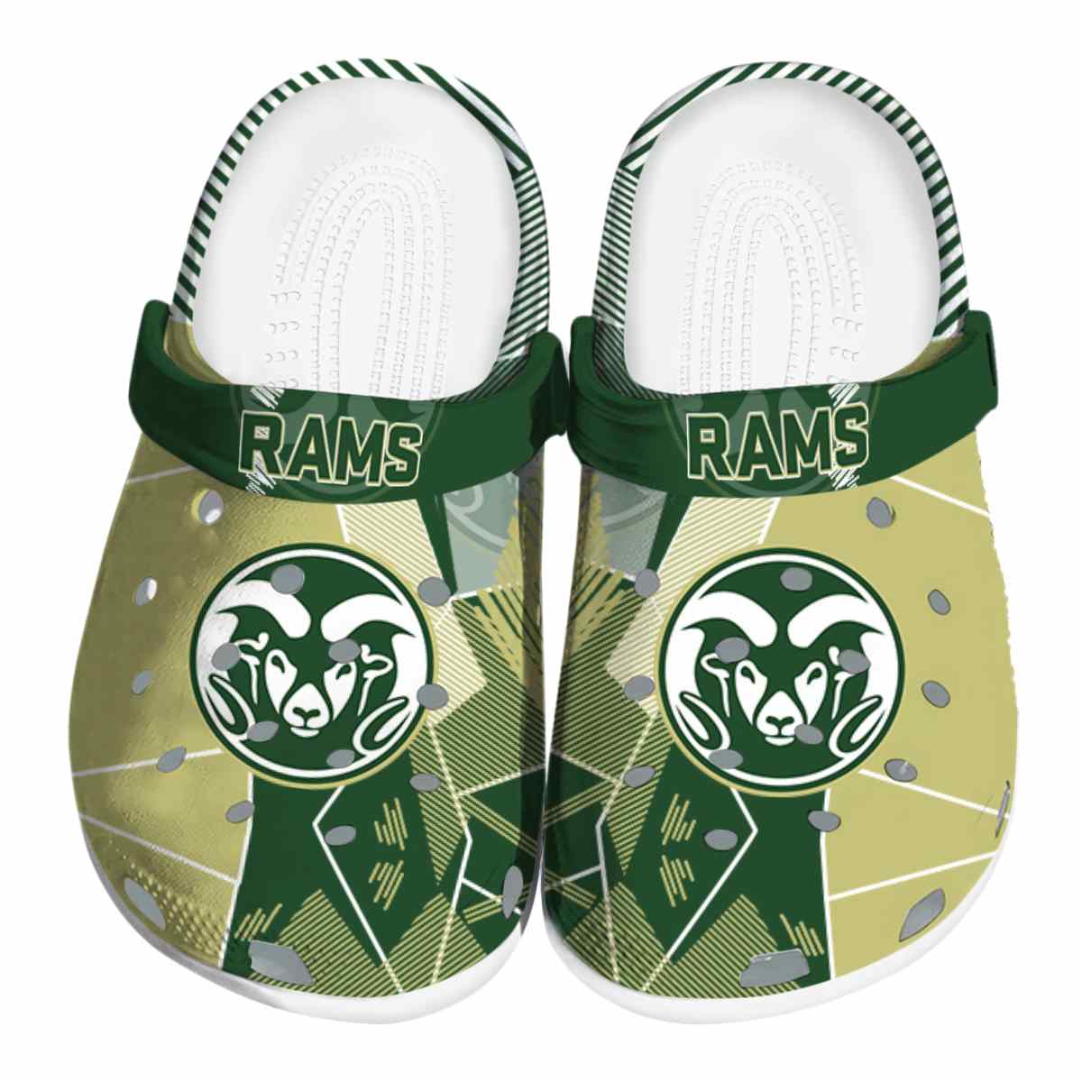 Colorado State Rams NCAA Sport Crocs Crocband Clogs Shoes Comfortable For Men Women and Kids
