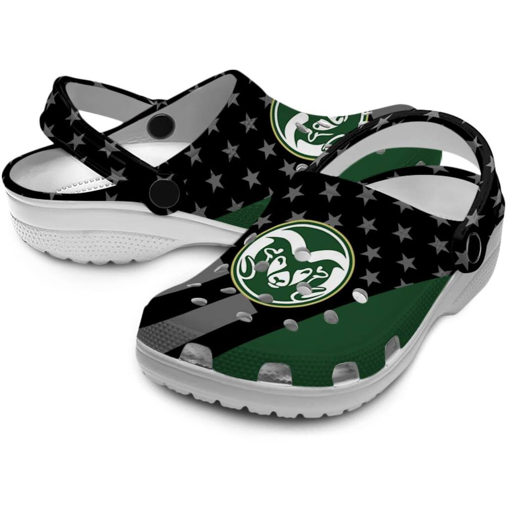 Colorado State Rams Stellar Stripes Theme ClogTVC1801777 - Image 3