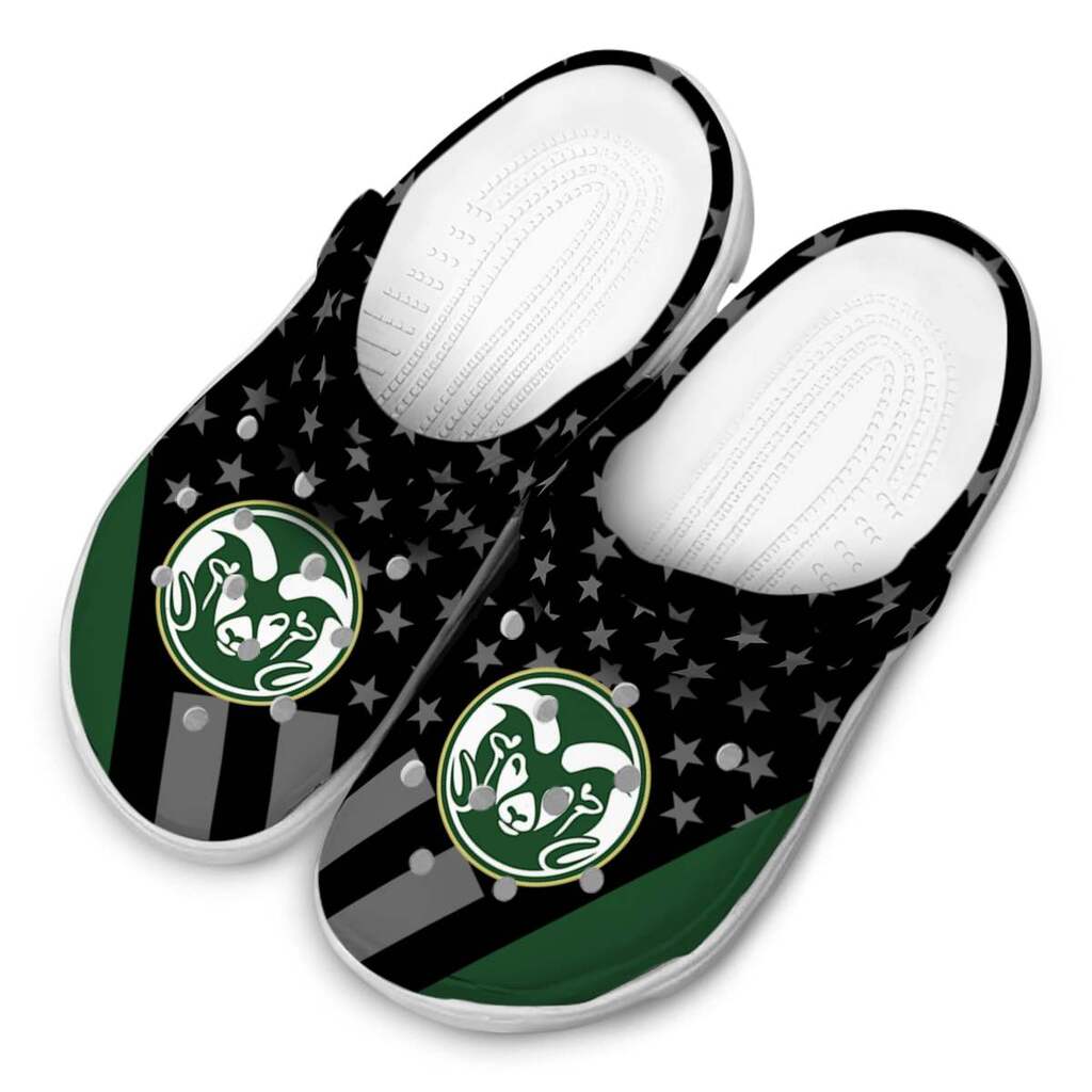 Colorado State Rams Stellar Stripes Theme ClogTVC1801777 - Image 4
