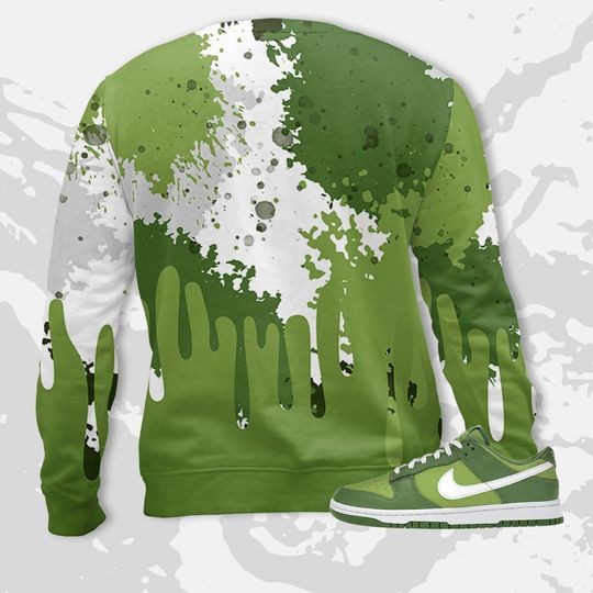 Colorful 3D Art Unisex Sneaker Shirt Match Dunk Low Chlorophyll - Image 8