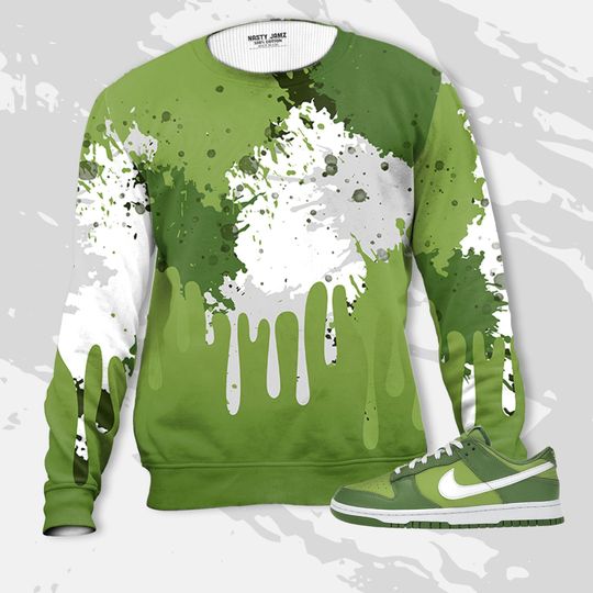Colorful 3D Art Unisex Sneaker Shirt Match Dunk Low Chlorophyll - Image 7
