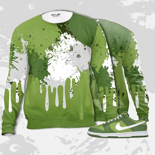 Colorful 3D Art Unisex Sneaker Shirt Match Dunk Low Chlorophyll - Image 6