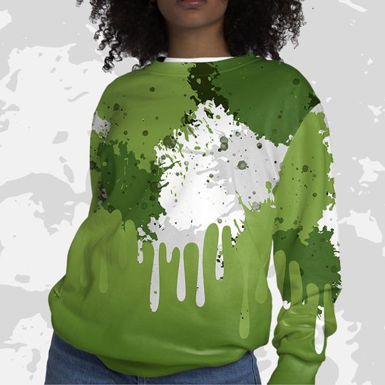 Colorful 3D Art Unisex Sneaker Shirt Match Dunk Low Chlorophyll - Image 10