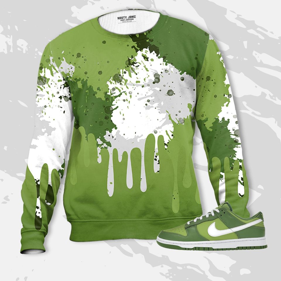 Colorful 3D Art Unisex Sneaker Shirt Match Dunk Low Chlorophyll - Image 2