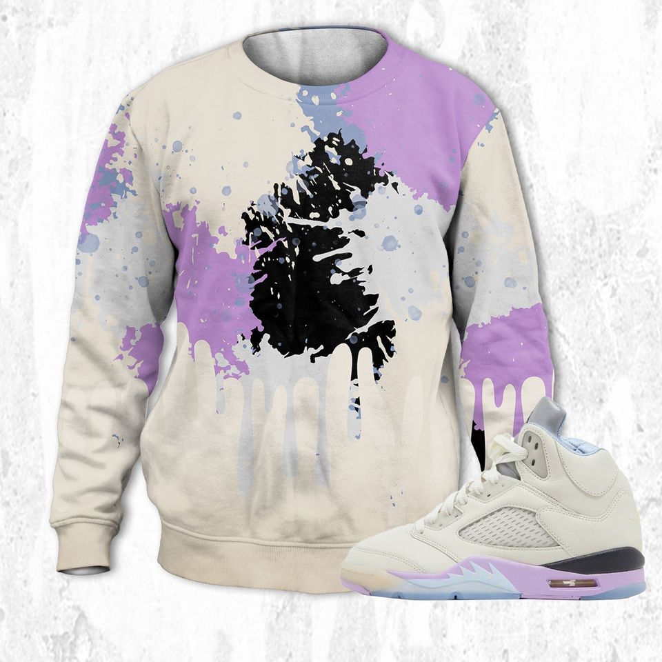 Colorful 3D Art Unisex Sweatshirt matchJordan 5 DJ Khaled Sail