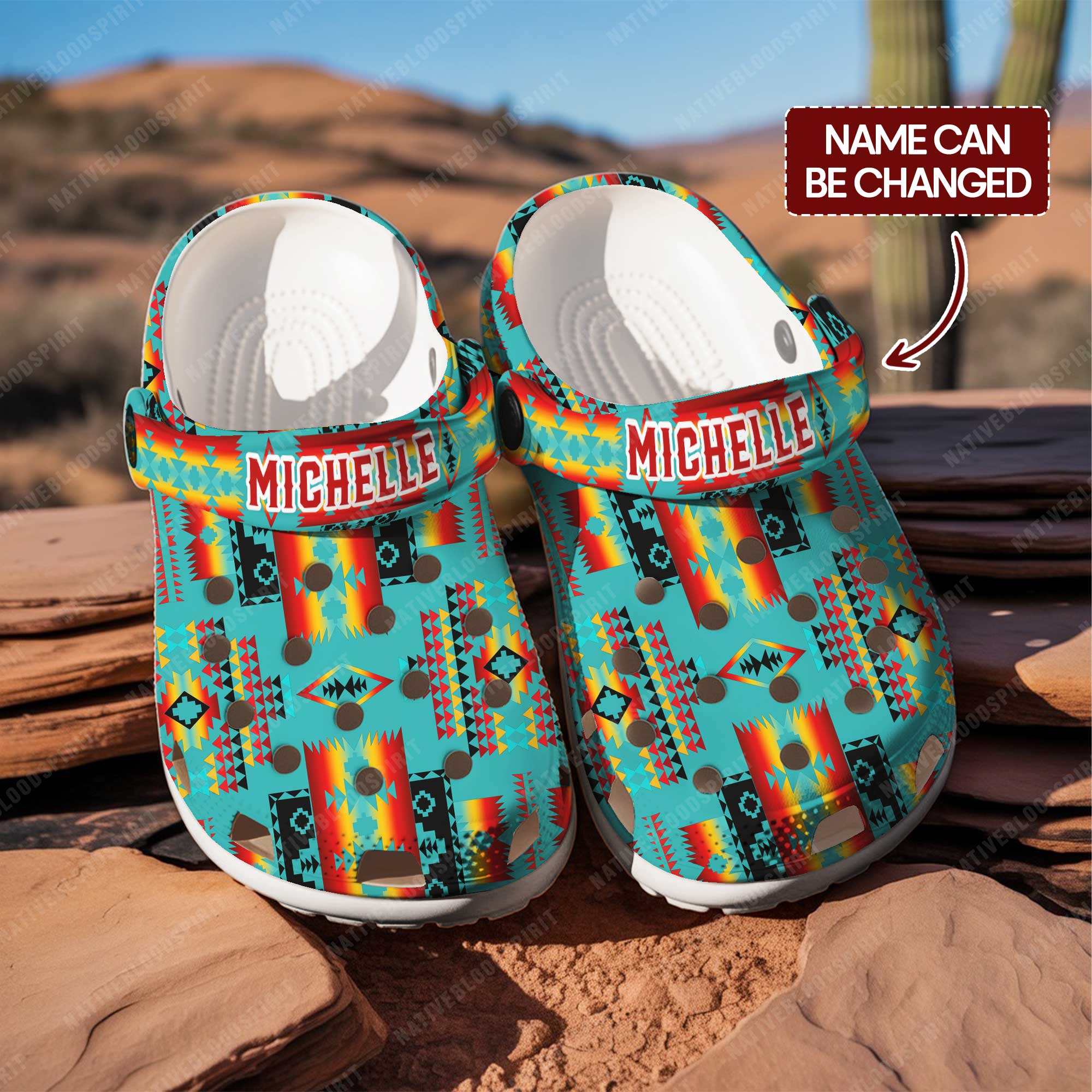 Colorful Aztec Pattern Crocs Crocband Clogs Shoes Comfortable For Men Women and Kids