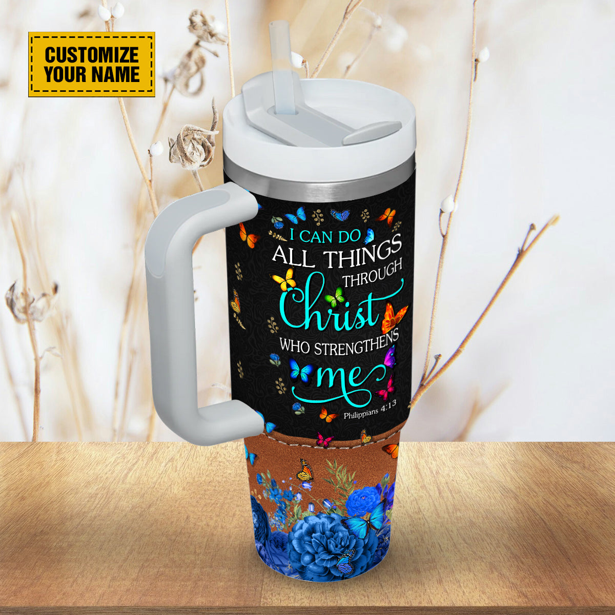 Colorful Butterfly Faith Custom Stanley Cup 40 oz 30 oz Tumbler With HandleTVC2301694 - Image 5