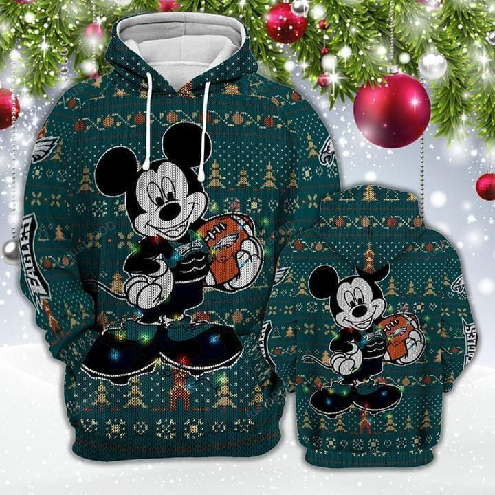 Colorful Christmas Pattern Mickey Ball For Unisex 3D Ugly Christmas Sweater Adult 3D Funny Matching for family