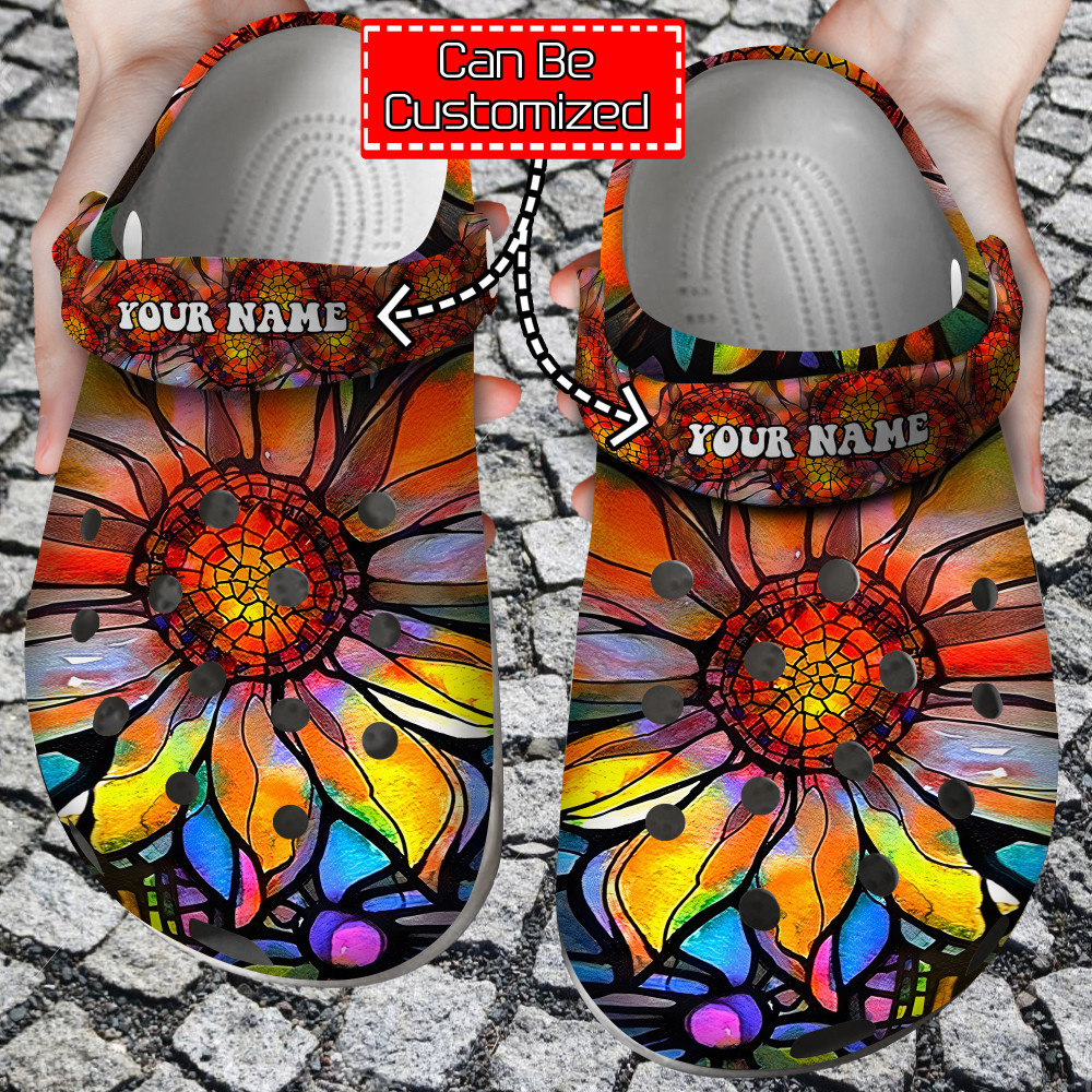 Colorful - Flower Clog Shoes For Men And Women
