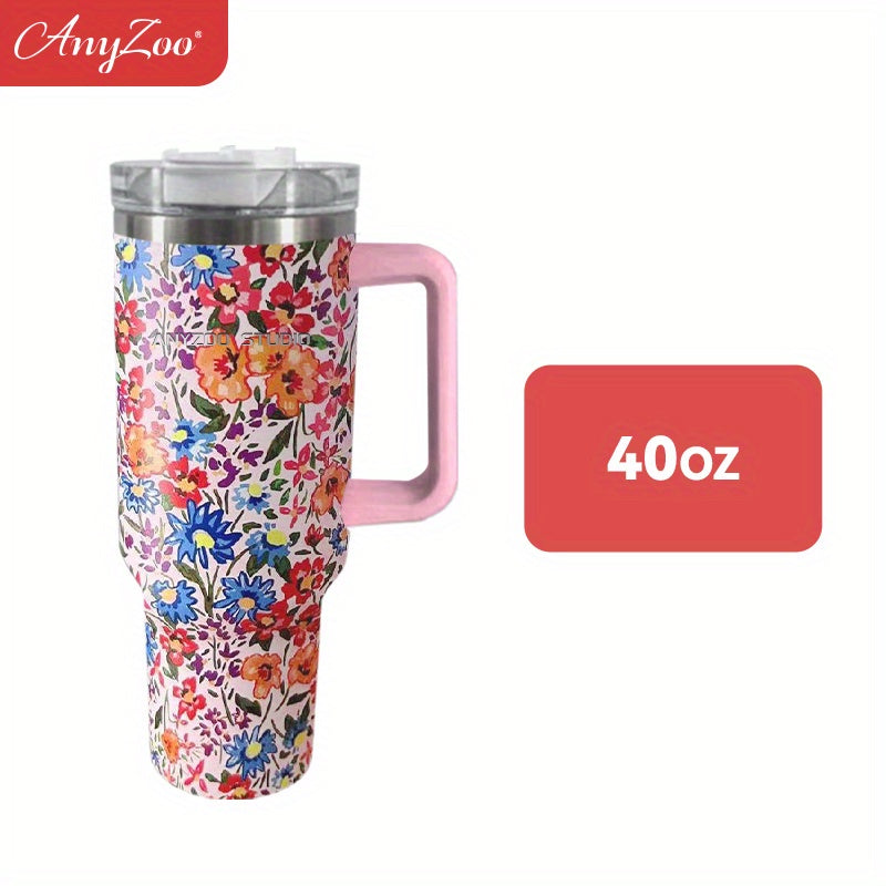 Colorful Flower Custom Stanley Cup 40 oz 30 oz Tumbler With HandleTVC2301650