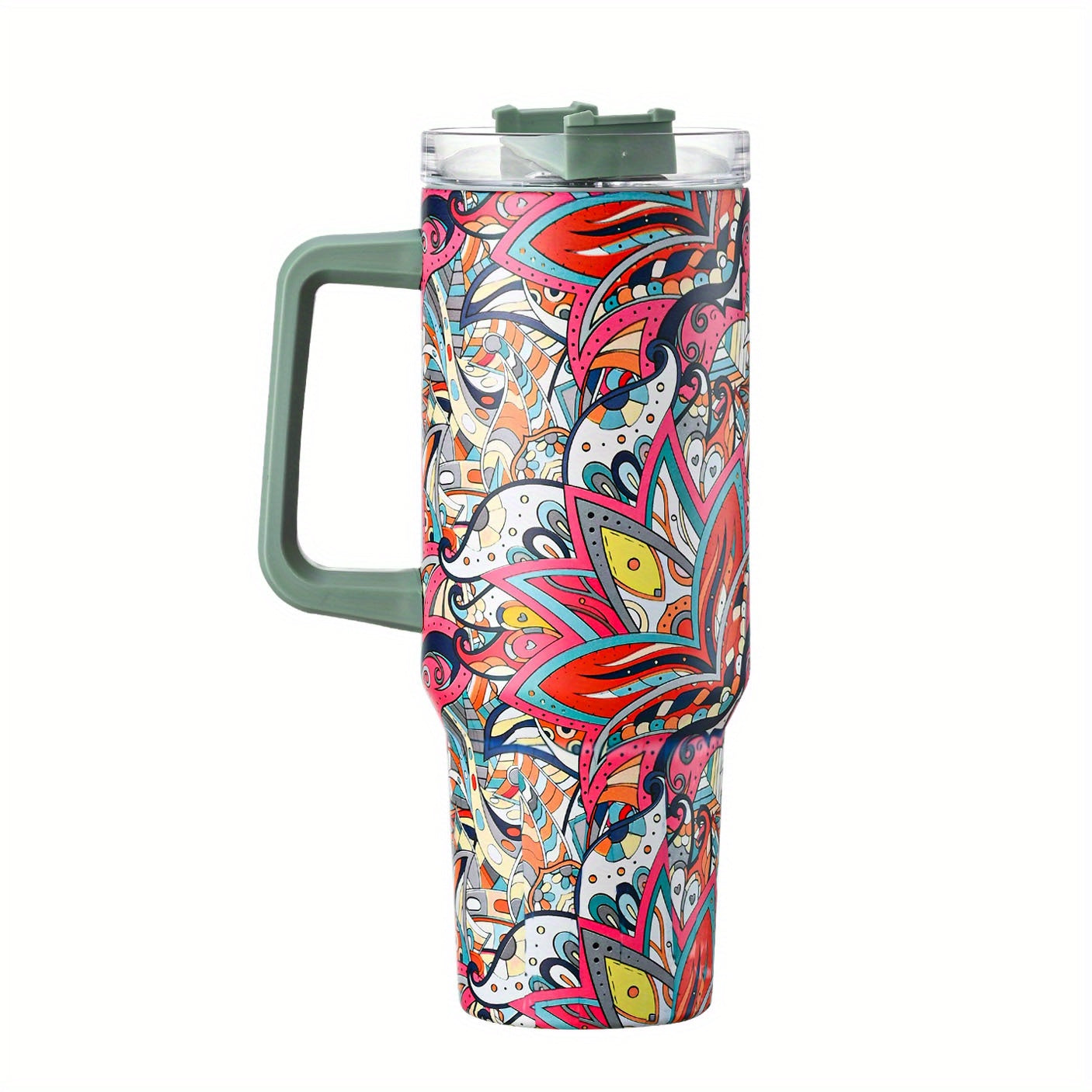 Colorful Flower Custom Stanley Cup 40 oz 30 oz Tumbler With HandleTVC2301661 - Image 2