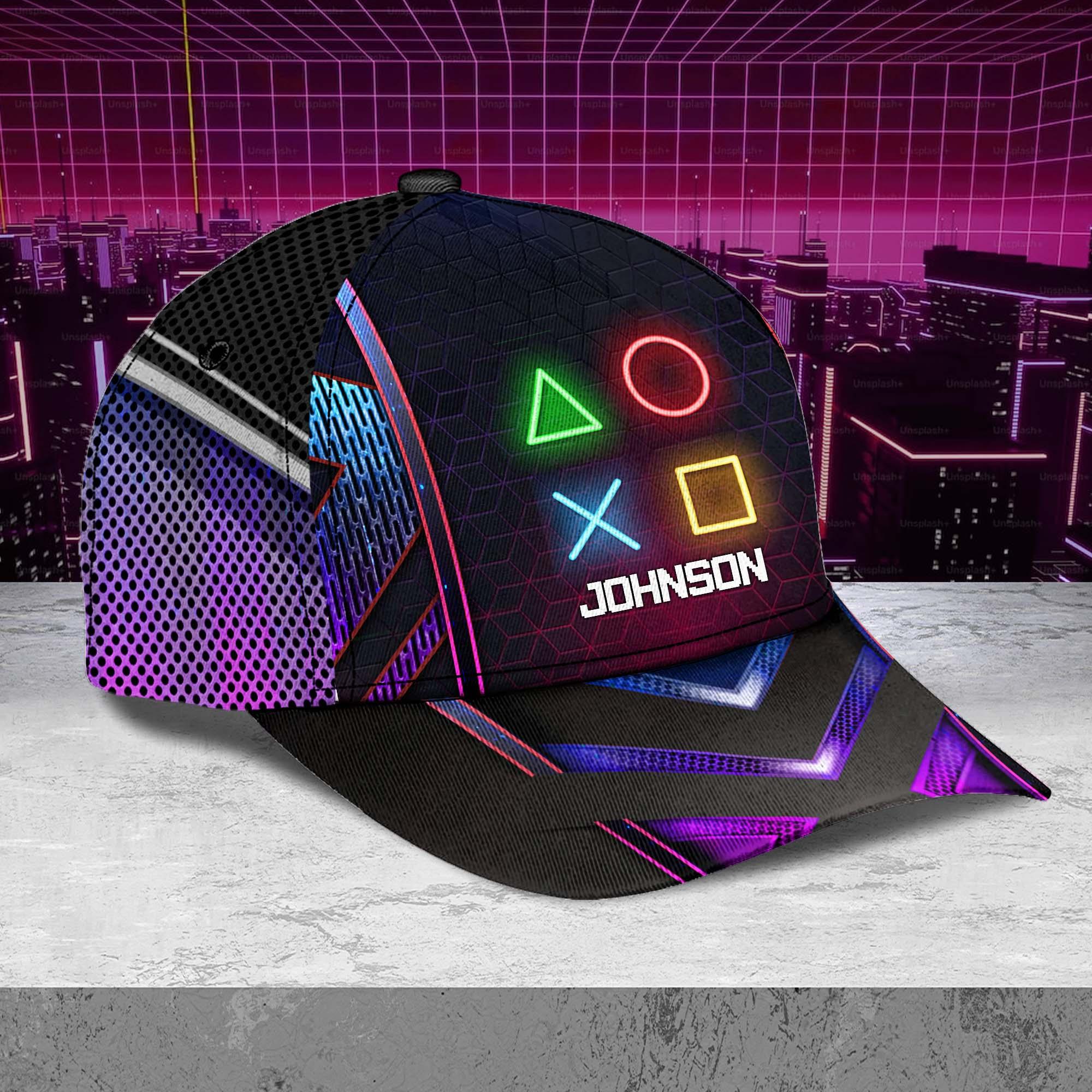 Colorful Geometric Videogames Personalized Classic Cap Trucker Hats Custom Hats Gifts For Men & Women