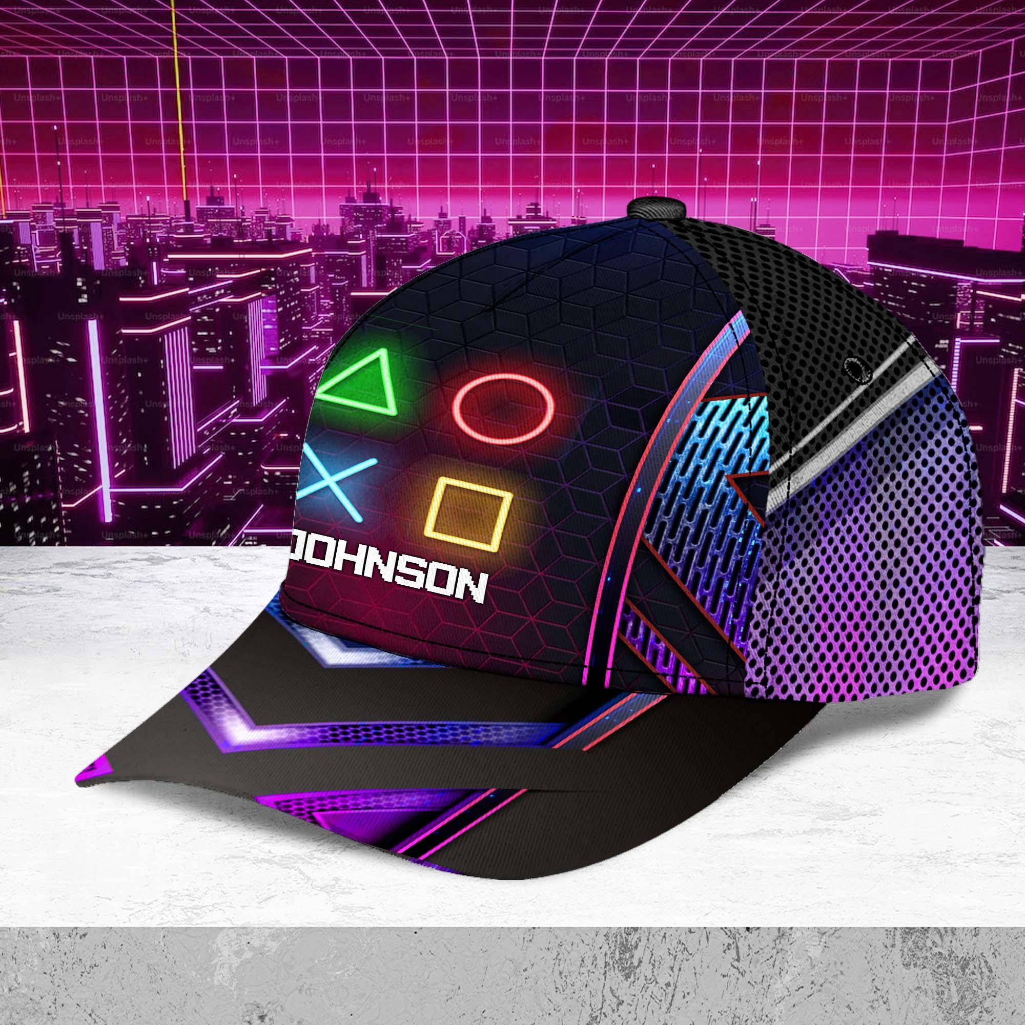 Colorful Geometric Videogames Personalized Classic Cap Trucker Hats Custom Hats Gifts For Men & Women