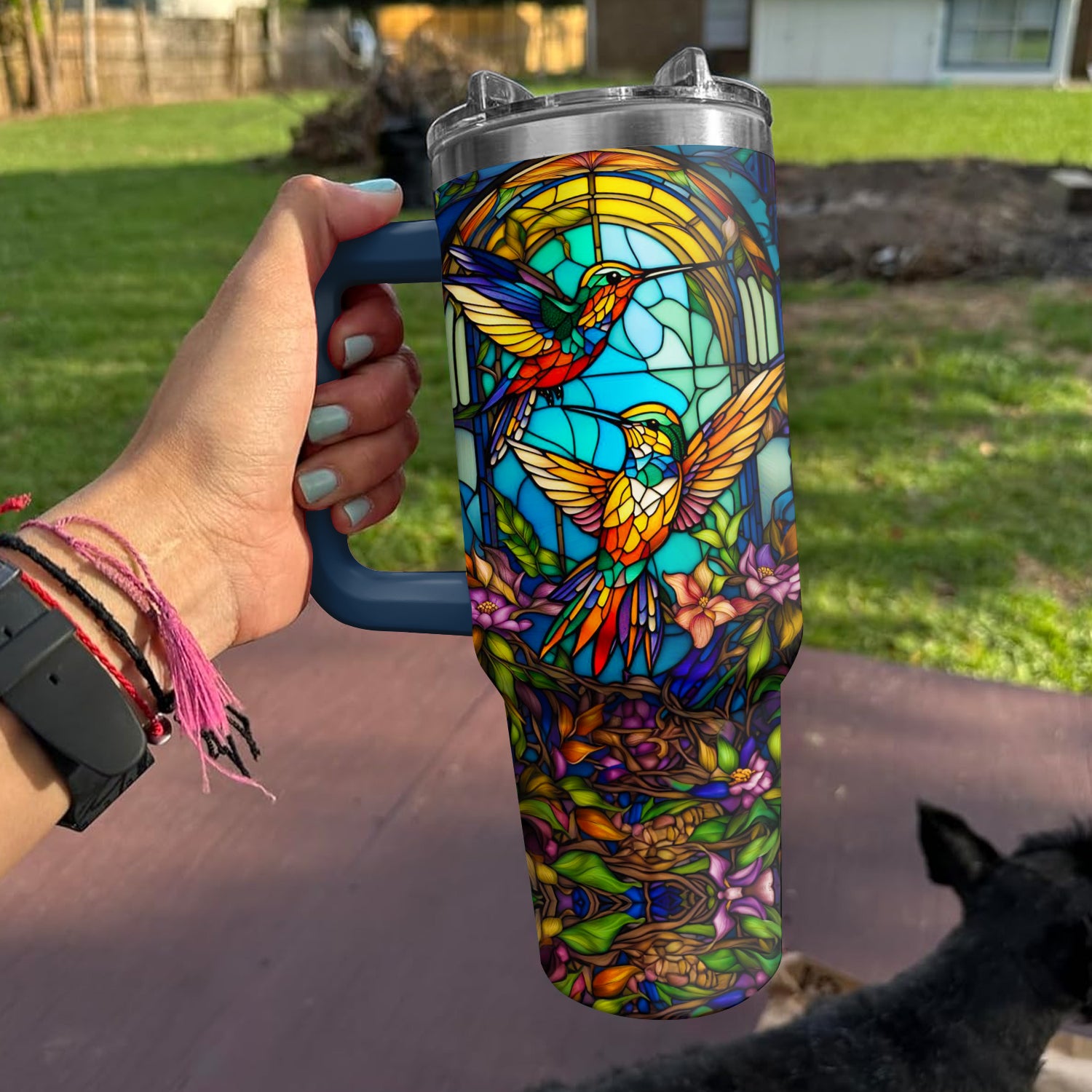 Colorful Hummingbird Custom Stanley Cup 40 oz 30 oz Tumbler With HandleTVC2301729