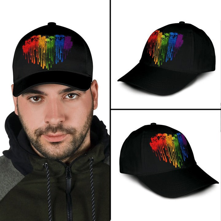 Colorful Skull You're Loved LGBT Printing Baseball Cap Hat, LGBT Pride Accessories Trucker Hats Custom Hats Gifts For Men & Women