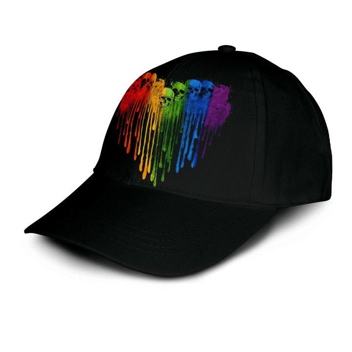 Colorful Skull You're Loved LGBT Printing Baseball Cap Hat, LGBT Pride Accessories Trucker Hats Custom Hats Gifts For Men & Women