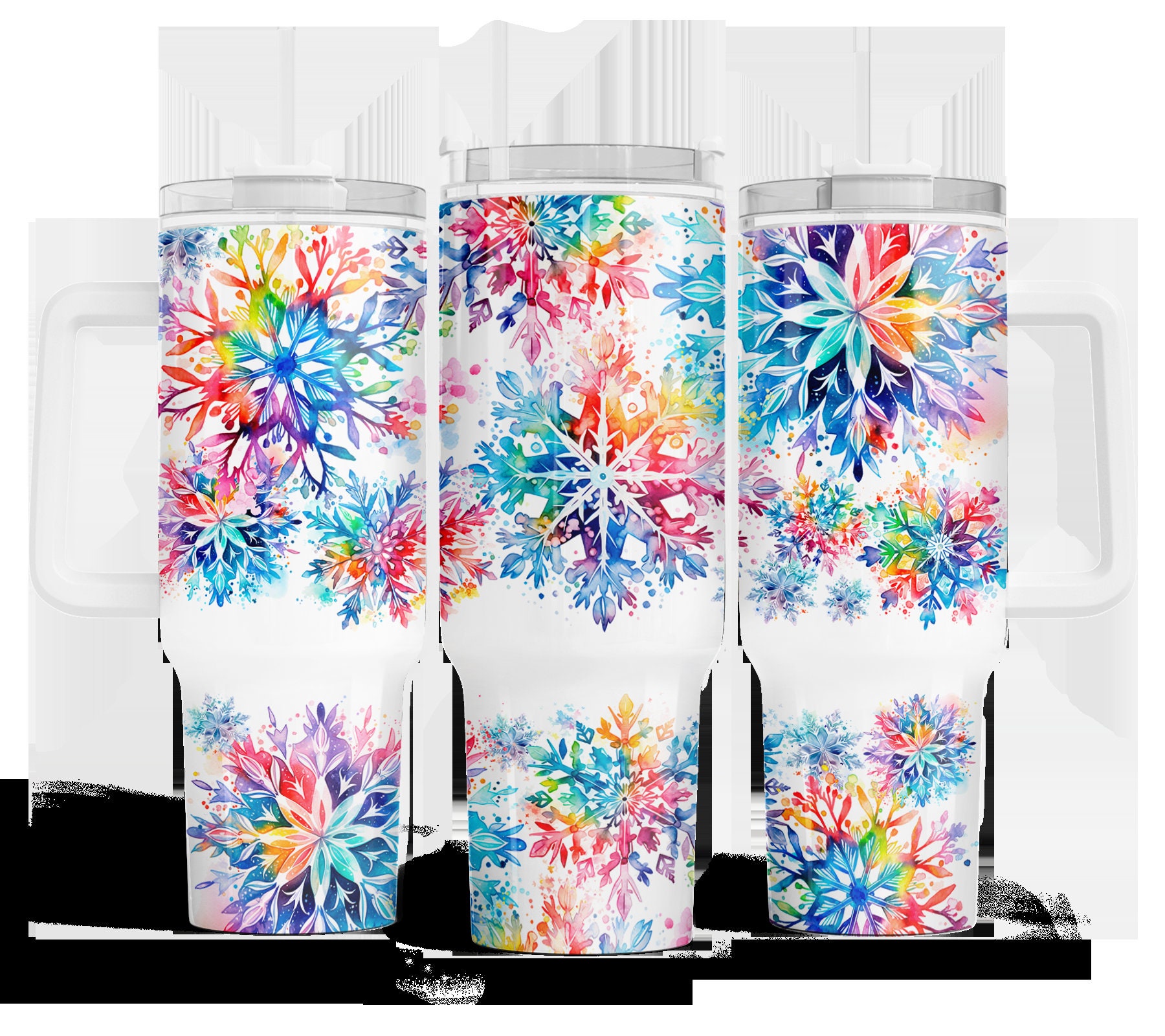 Colorful Snowflakes Custom Stanley Cup 40 oz 30 oz Tumbler With HandleTVC2301165