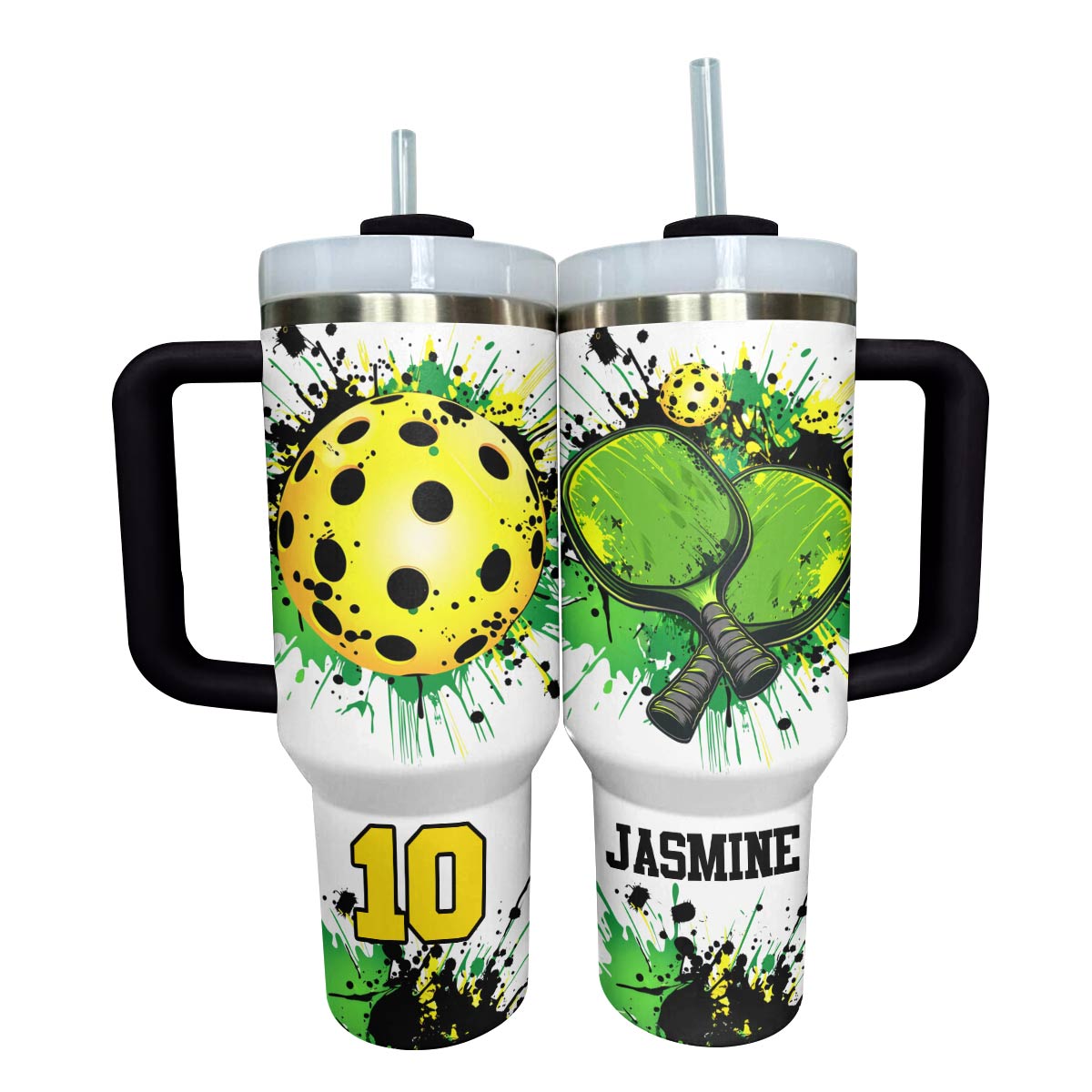 Colorful Splashing Pickleball Custom Stanley Cup 40 oz 30 oz Tumbler With HandleTVC2301792 - Image 2