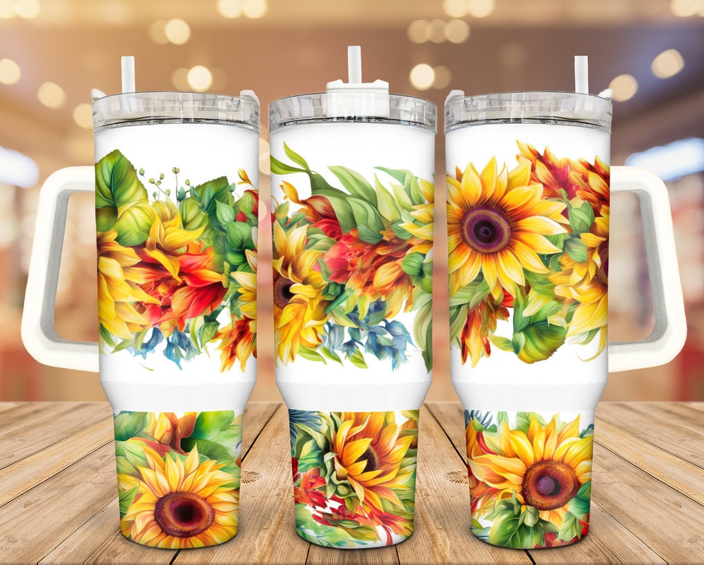 Colorful Sunflower Custom Stanley Cup 40 oz 30 oz Tumbler With HandleTVC2301933