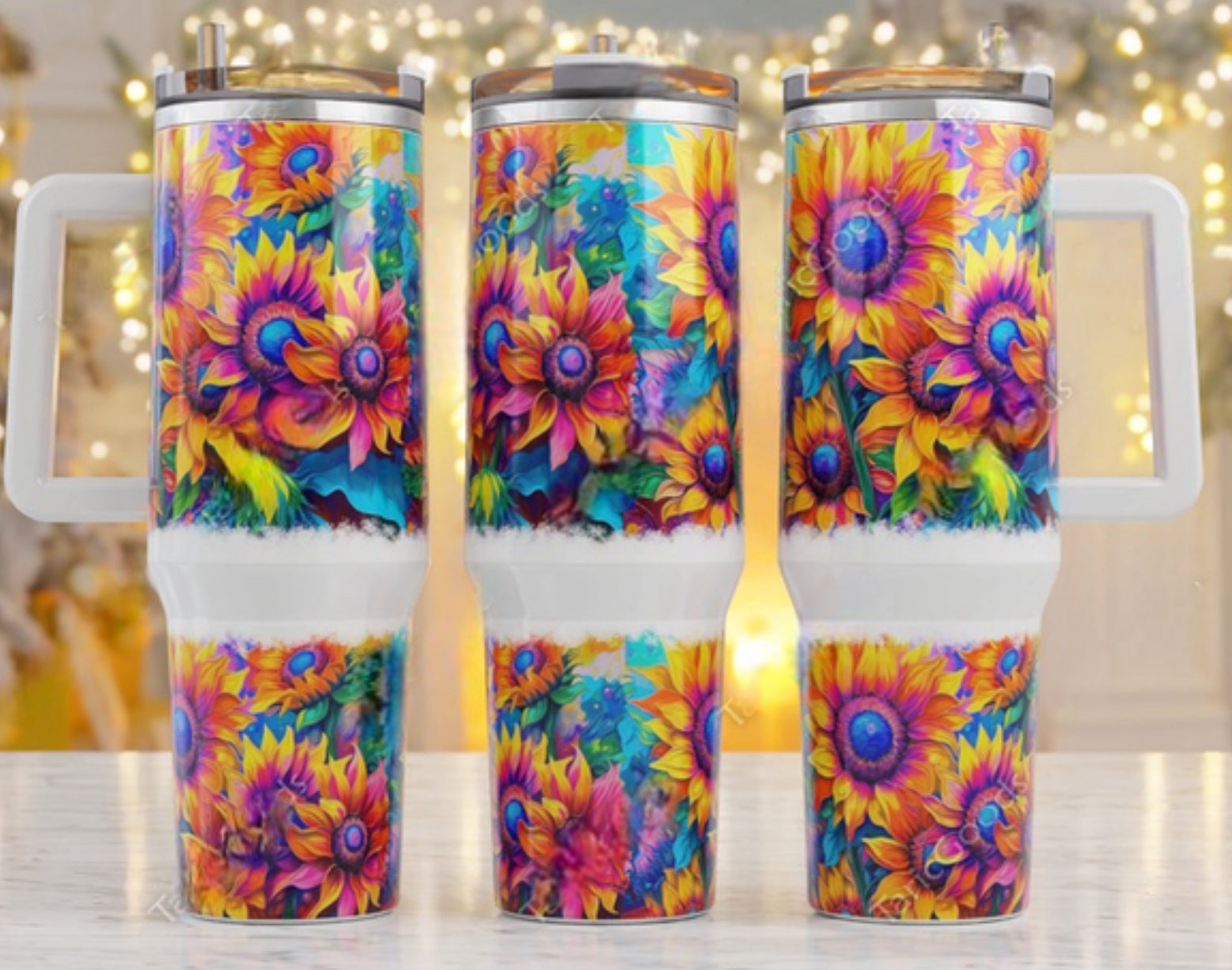 Colorful Sunflowers Custom Stanley Cup 40 oz 30 oz Tumbler With HandleTVC2301757