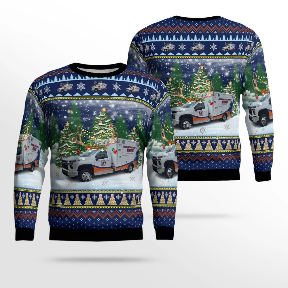 Columbia Kentucky Adair County Ambulance Service Christmas Ugly Sweater Xmas Unisex Sweater Christmas Gifts For Men Women