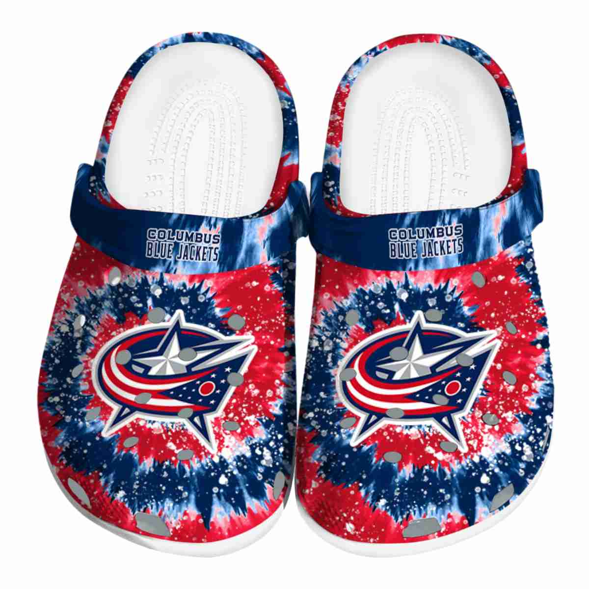 Columbus Blue Jackets NHL Sport Crocs Crocband Clogs Shoes Comfortable For Men Women and Kids