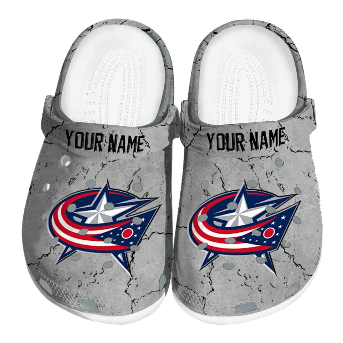 Columbus Blue Jackets NHL Sport Crocs Crocband Clogs Shoes Comfortable For Men Women and Kids