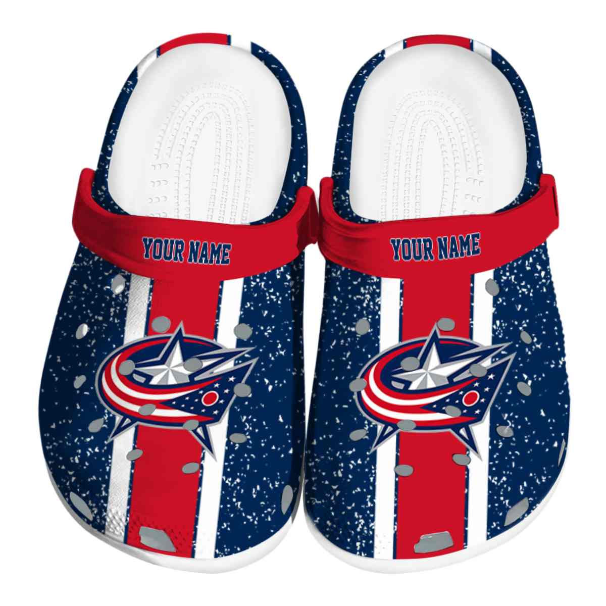 Columbus Blue Jackets NHL Sport Crocs Crocband Clogs Shoes Comfortable For Men Women and Kids
