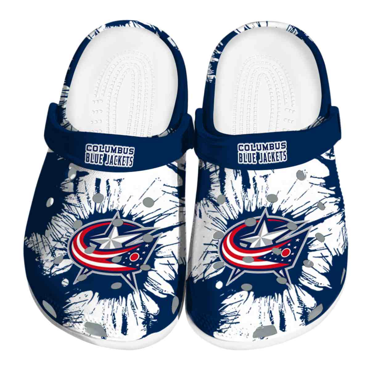 Columbus Blue Jackets NHL Sport Crocs Crocband Clogs Shoes Comfortable For Men Women and Kids