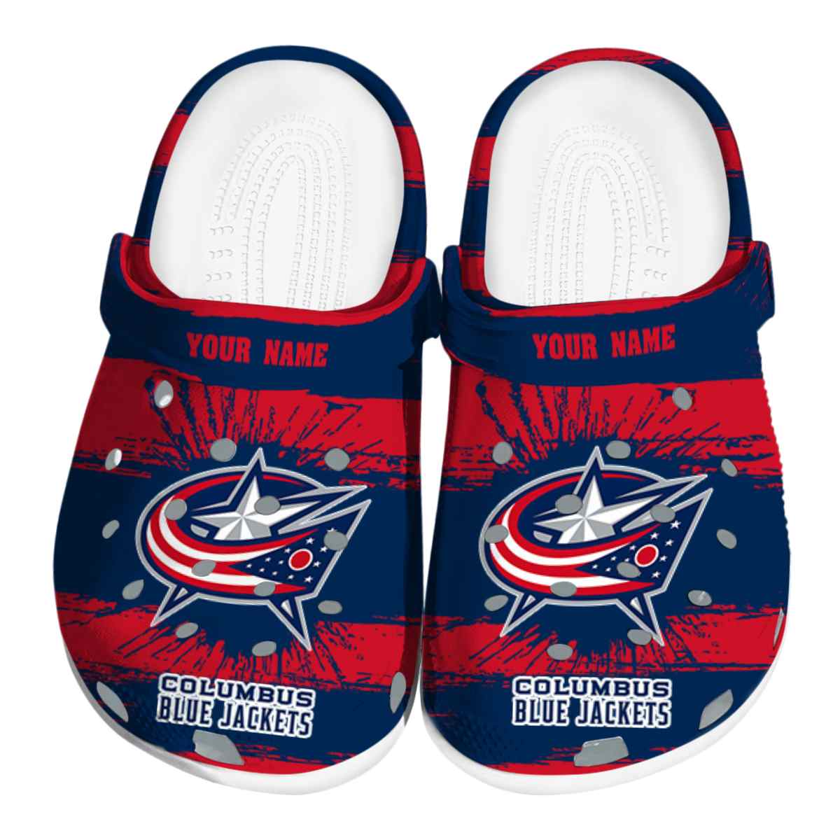 Columbus Blue Jackets NHL Sport Crocs Crocband Clogs Shoes Comfortable For Men Women and Kids