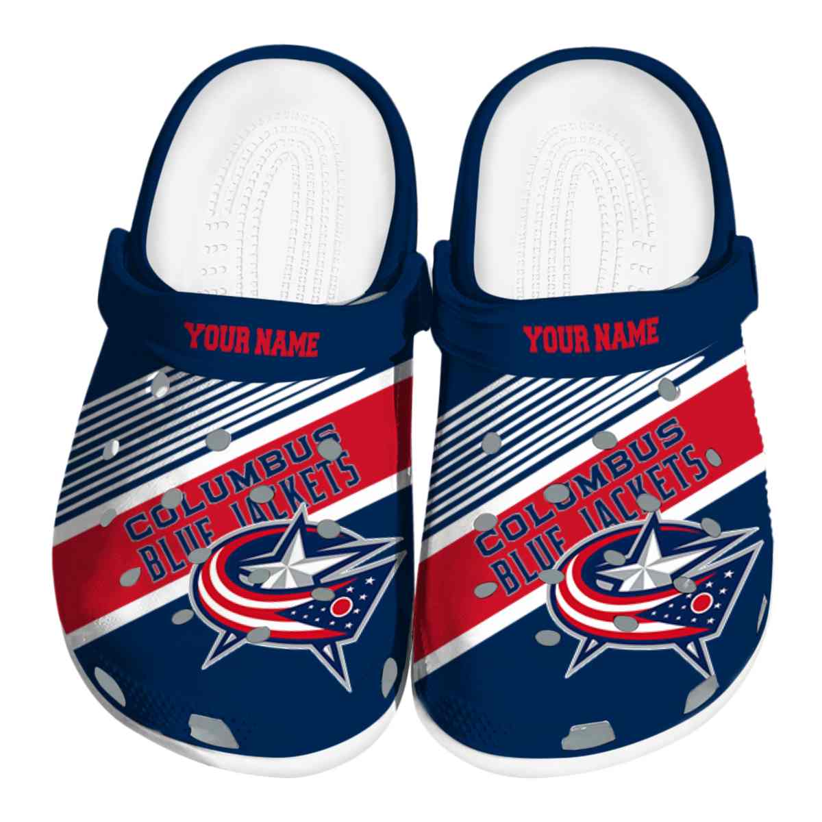 Columbus Blue Jackets NHL Sport Crocs Crocband Clogs Shoes Comfortable For Men Women and Kids