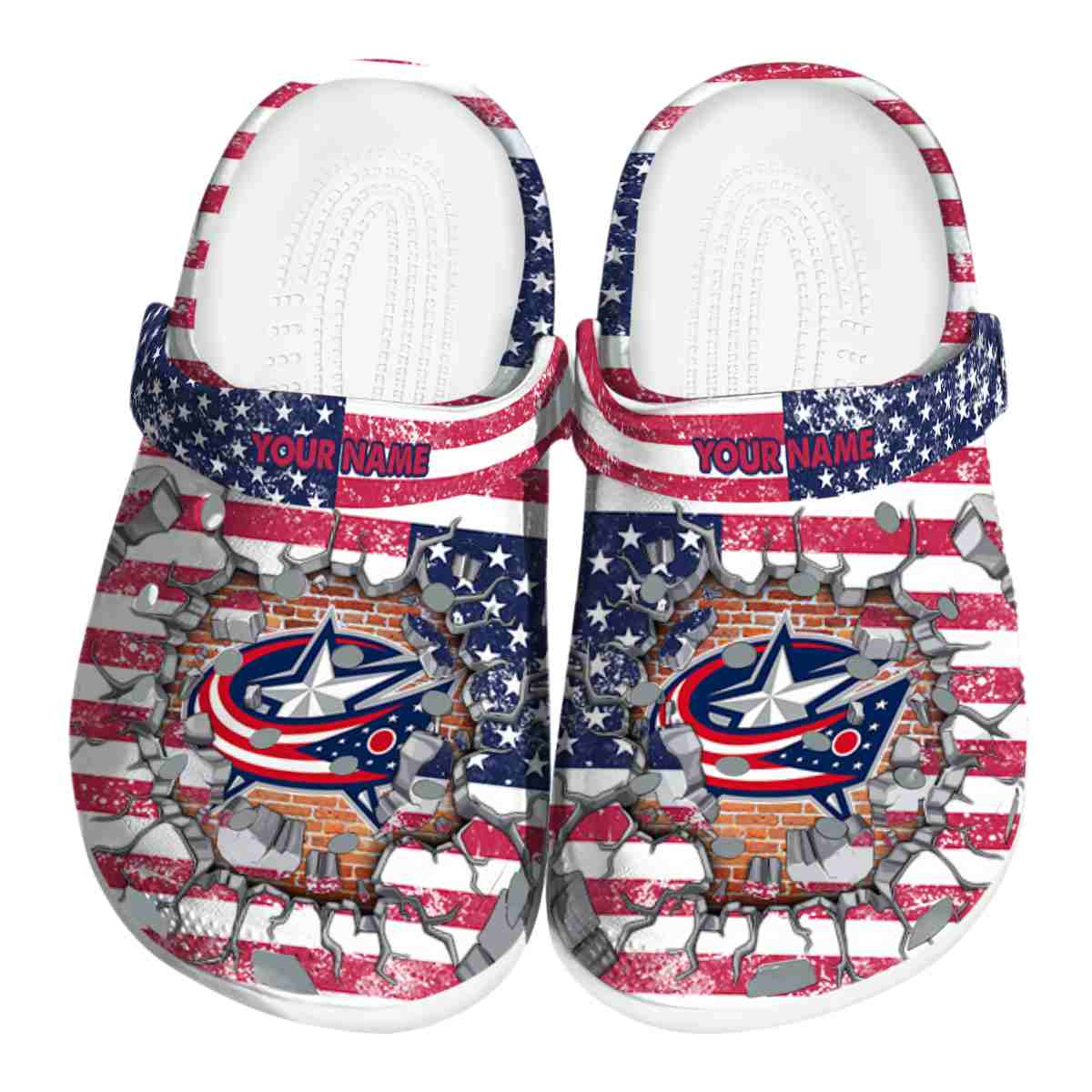Columbus Blue Jackets NHL Sport Crocs Crocband Clogs Shoes Comfortable For Men Women and Kids