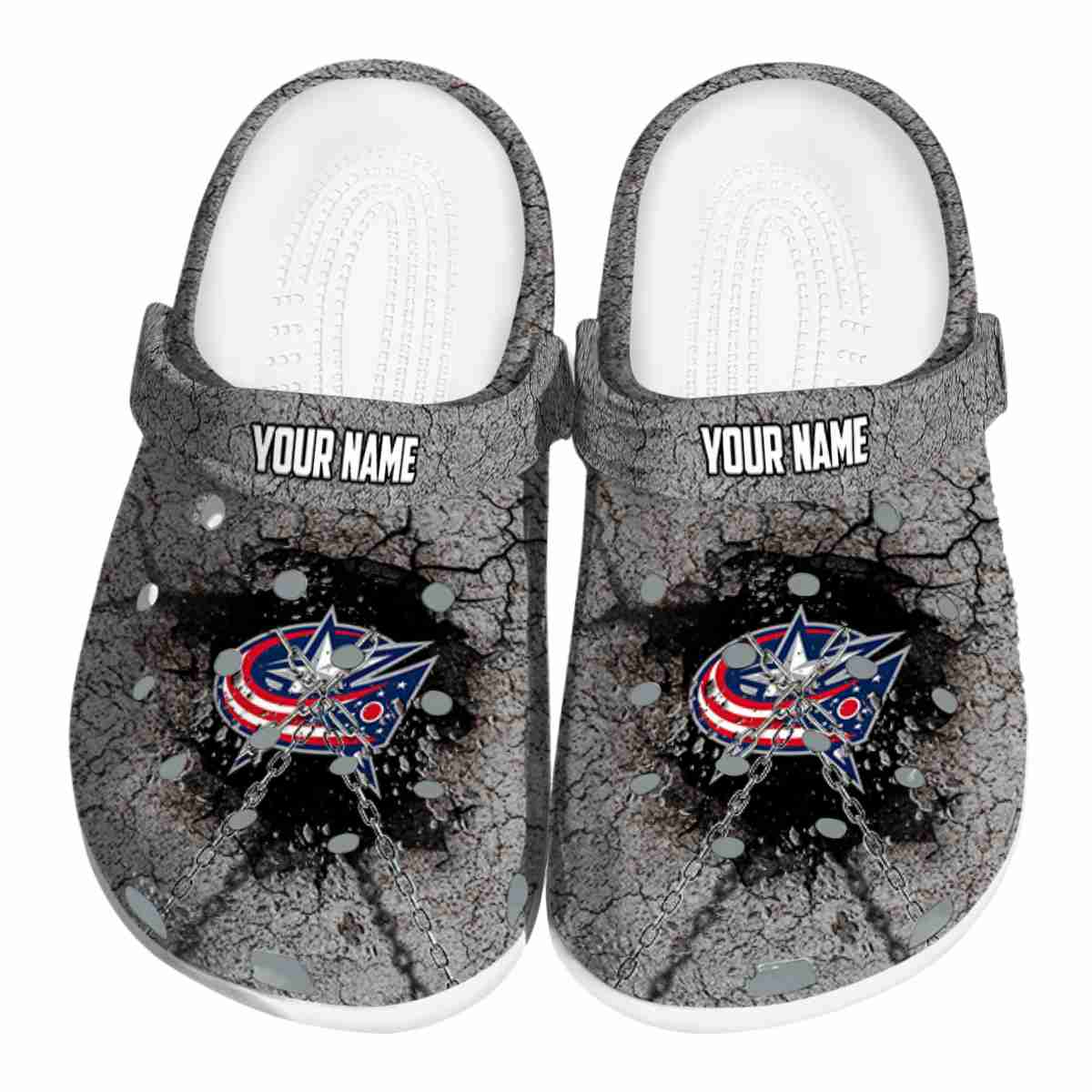 Columbus Blue Jackets NHL Sport Crocs Crocband Clogs Shoes Comfortable For Men Women and Kids