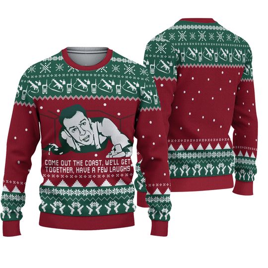 Come Out To The Coast We'll Get Together Shirt, 80s Character Ugly Christmas Sweater - Image 2