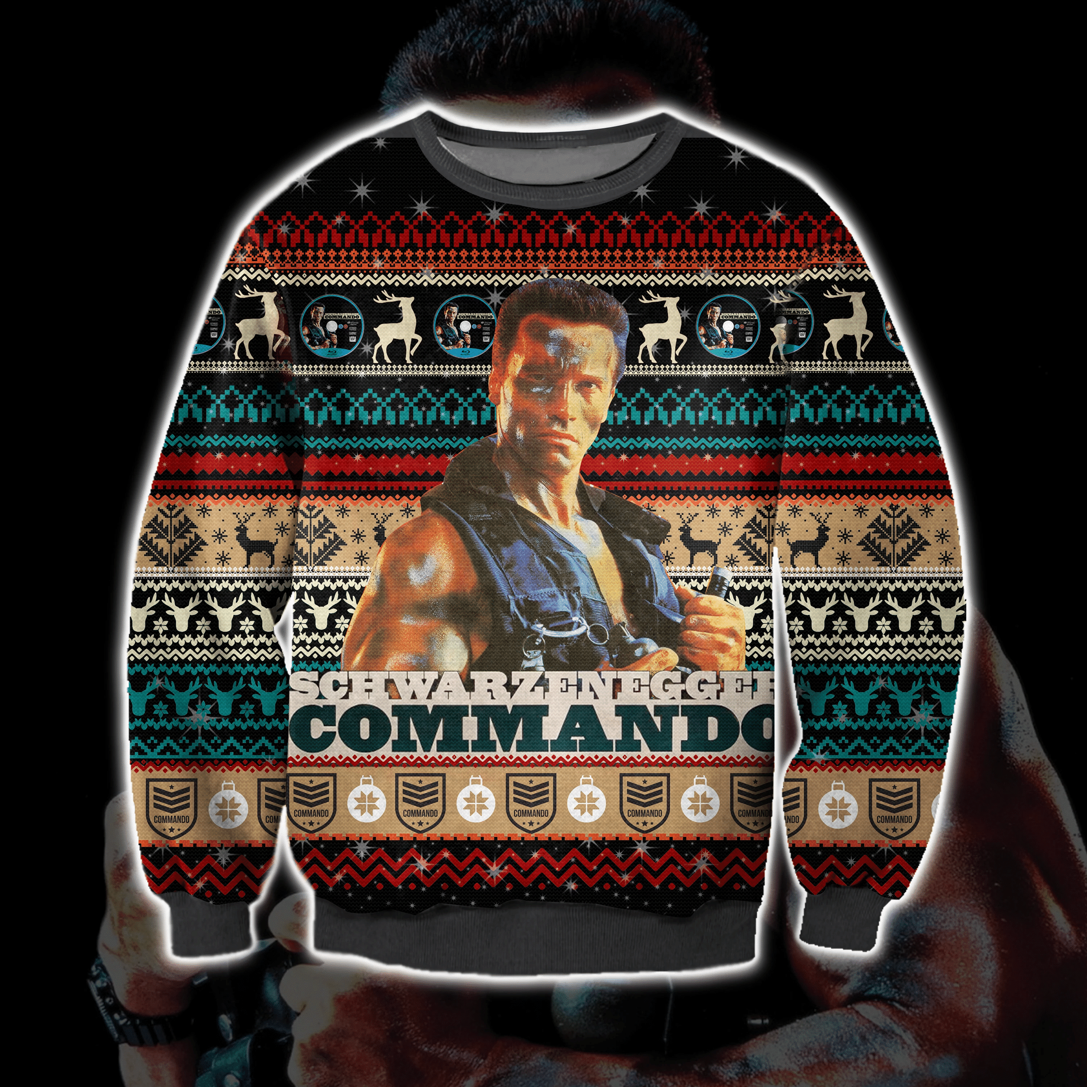 Commando Ugly Christmas Sweater Adult 3D Funny Matching for family