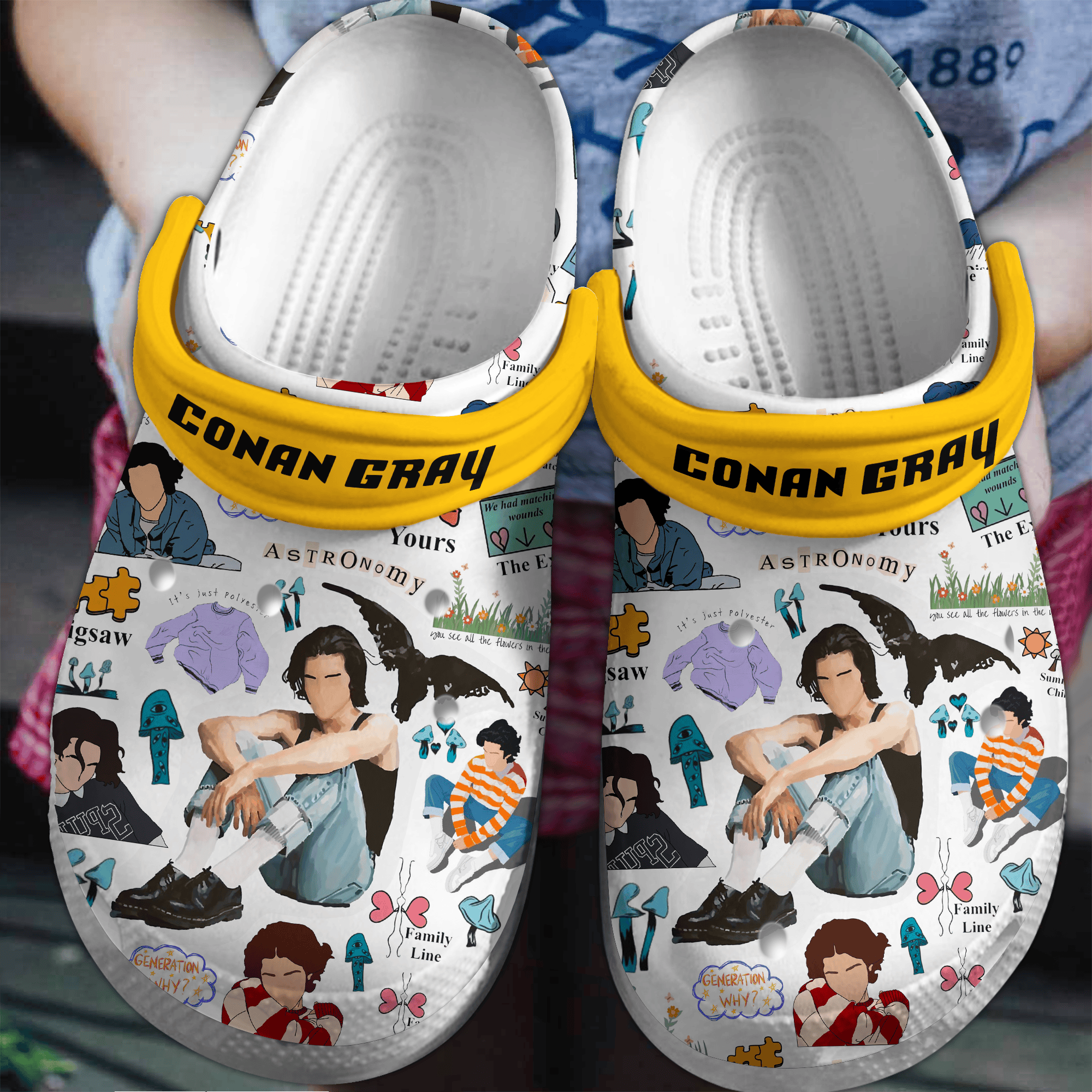 Conan Gray Music Crocs Crocband Clogs Shoes Comfortable For Men Women and Kids