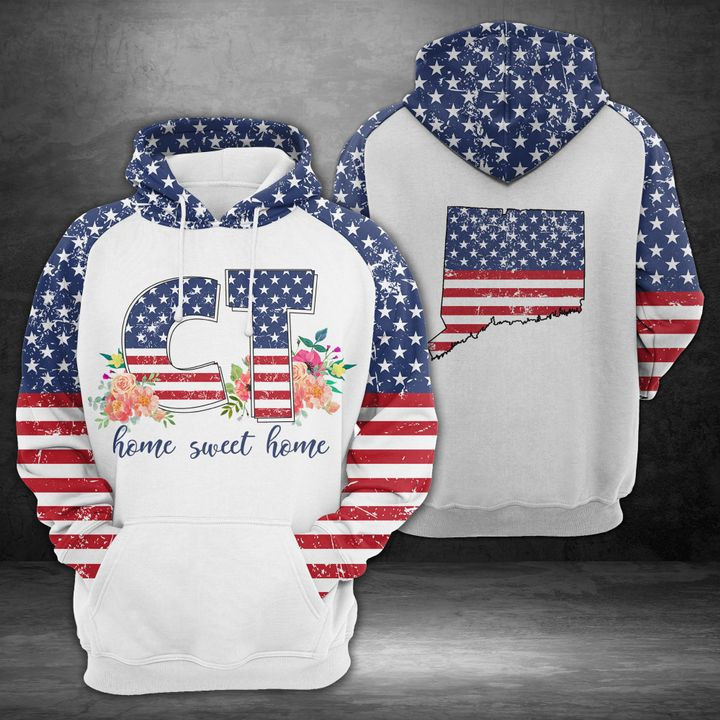 Connecticut Home Sweet Home 3D All Over Print Hoodie, Zip Hoodie