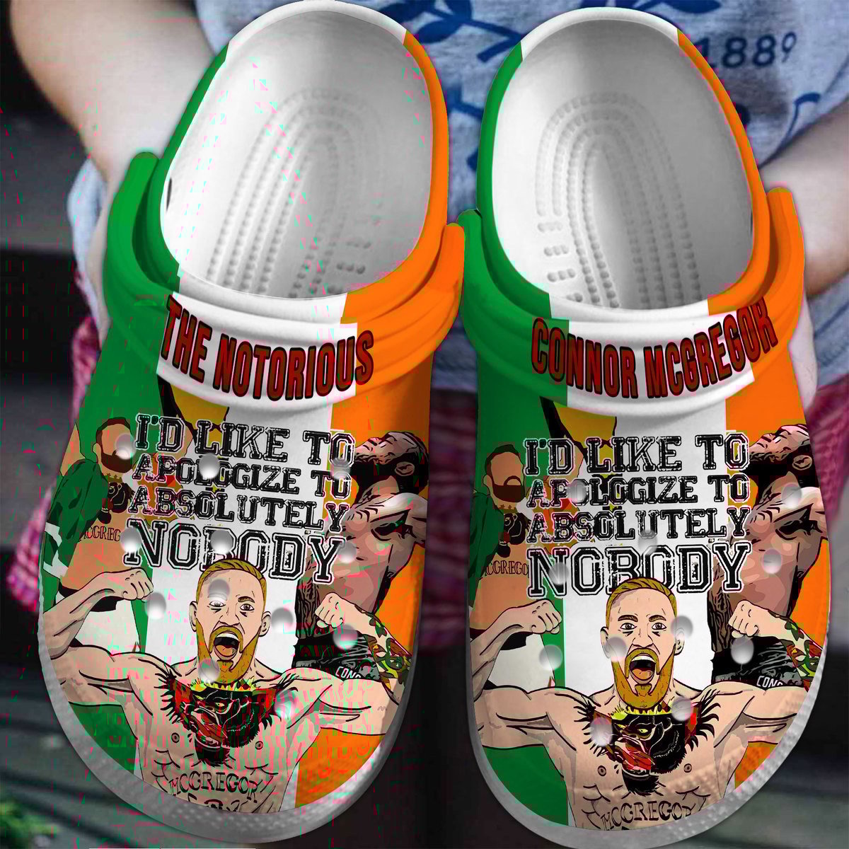 Conor McGregor Notorious Crocs Crocband Clogs Shoes Comfortable For Men Women and Kids