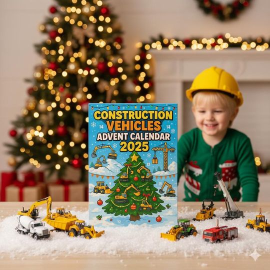 Construction Vehicles Advent Calendar 2025, 24-Day Countdown Box, Fun Truck Gift For Kids - Image 11