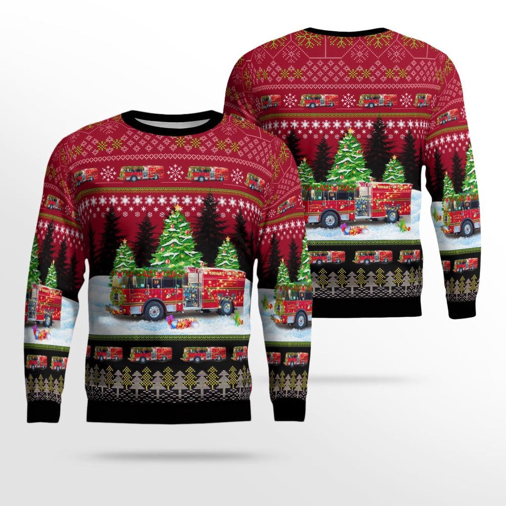 Conway South Carolina Horry County Fire Rescue AOP Ugly Sweater Xmas Unisex Sweater Christmas Gifts For Men Women