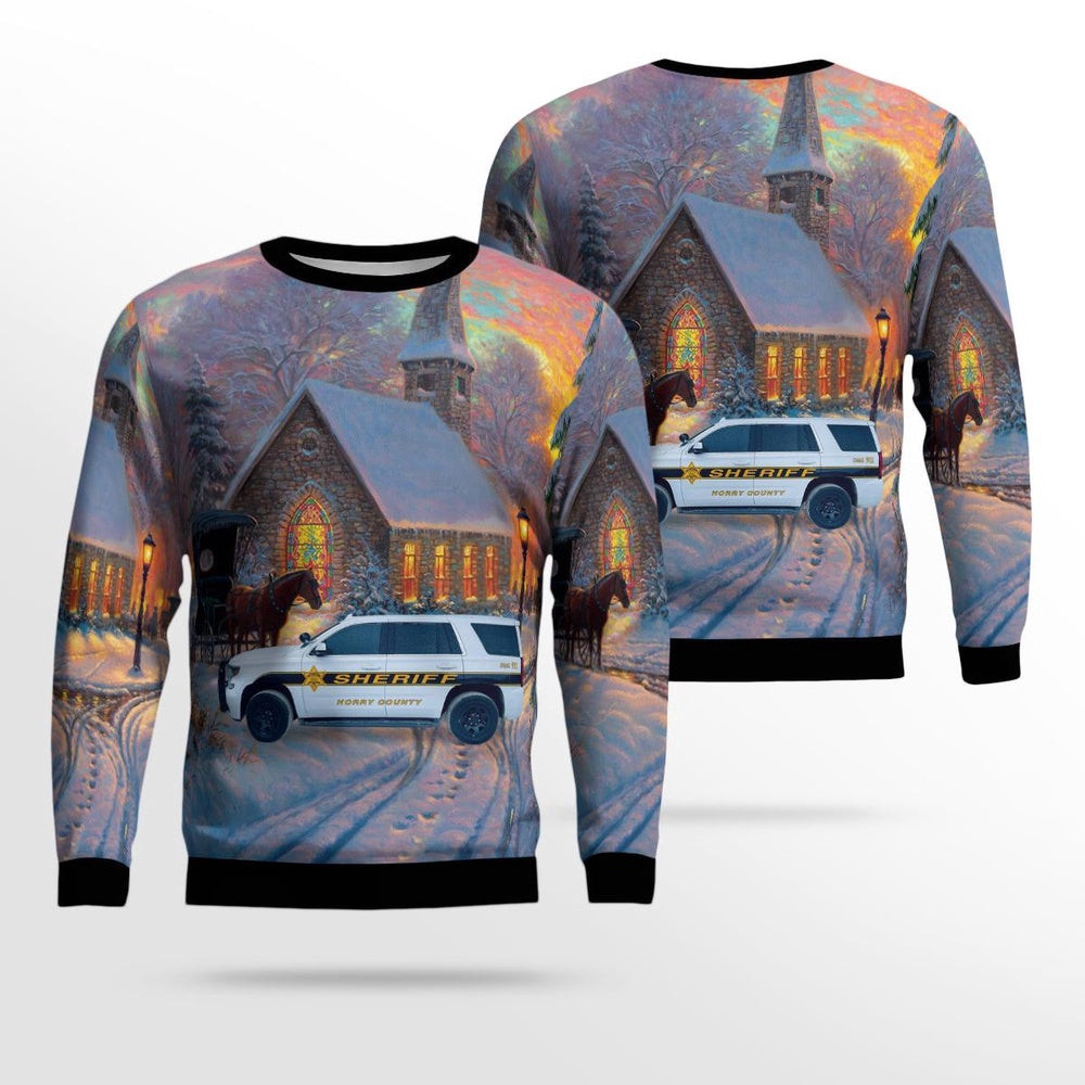 Conway South Carolina Horry County Sheriffs Office AOP Ugly Sweater Xmas Unisex Sweater Christmas Gifts For Men Women