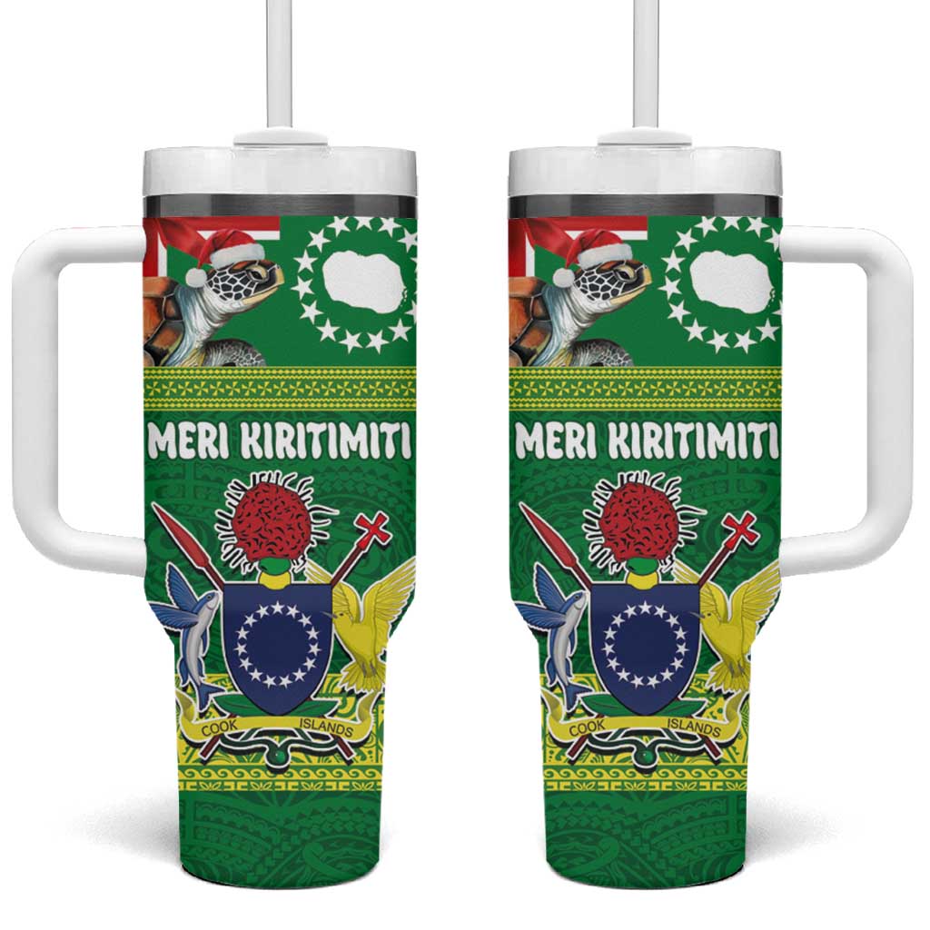 Cook Islands Meri Kiritimiti Christmas Turtle Custom Stanley Cup 40 oz 30 oz Tumbler With HandleTVC2301347