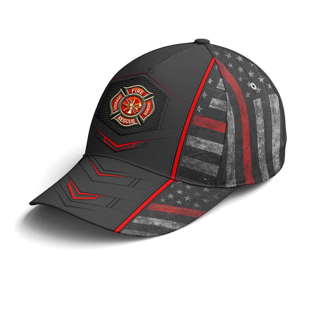 Cool Baseball Cap For Firefighter Vintage American Flag Trucker Hats Custom Hats Gifts For Men & Women