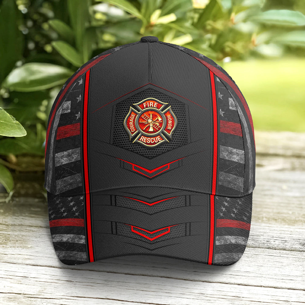 Cool Baseball Cap For Firefighter Vintage American Flag Trucker Hats Custom Hats Gifts For Men & Women