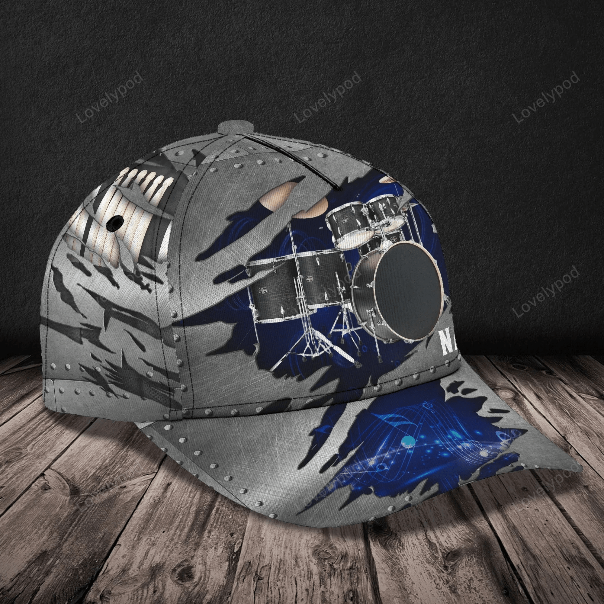 Cool Drum Classic Cap With Drummer Name, Present To Drum Lover, Drum Player Cap Hat For Travel Summer, Drum Cap Trucker Hats Custom Hats Gifts For Men & Women