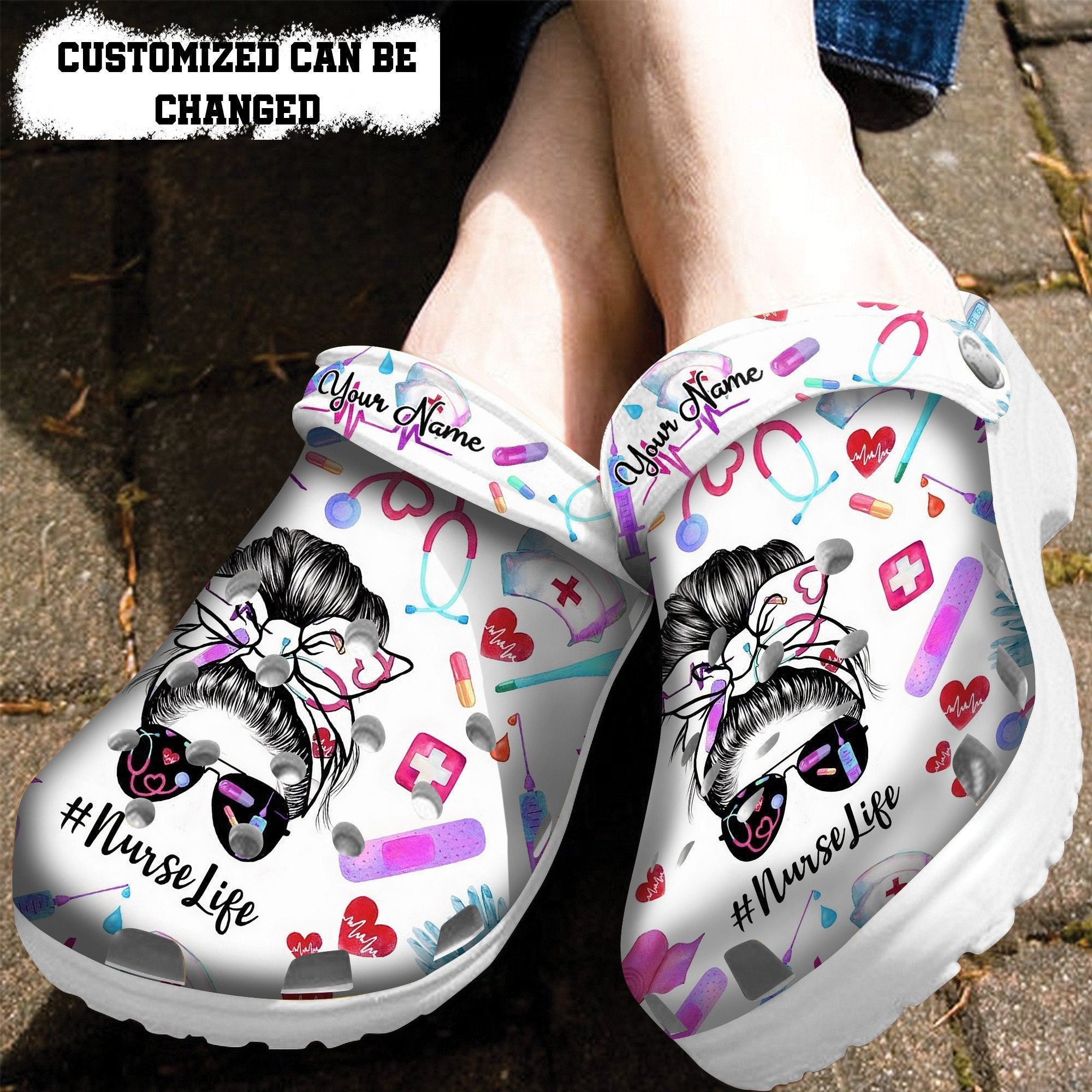 Cool Nurse Life Shoes Birthday Gift Wife Daughter- Nurse Mom Shoes Croc Clogs Customize