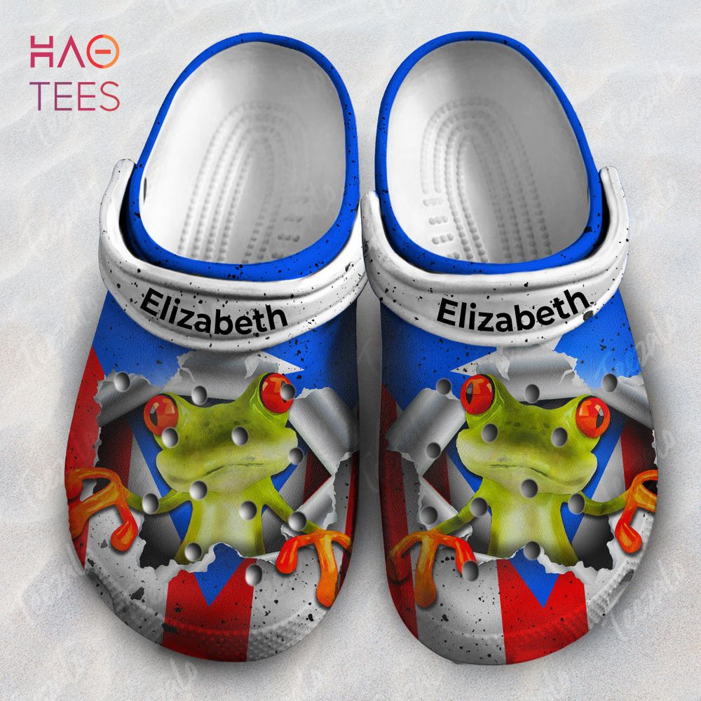 Coqui Puerto Rico Flag Crocs Crocband Clogs Shoes Comfortable For Men Women and Kids